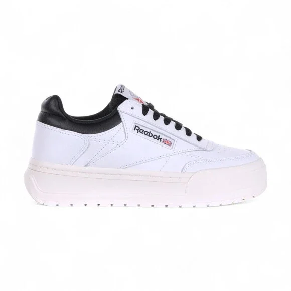 Reebok Men's Club C Megacourt White/Chalk/Black Sneakers 100201238 - Picture 1 of 4